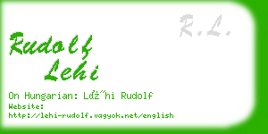 rudolf lehi business card